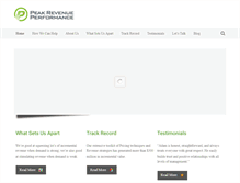 Tablet Screenshot of peakrevenueperformance.com